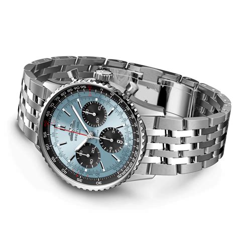 breitling navitimer 41 ice blue|Breitling Navitimer 41 winding instructions.